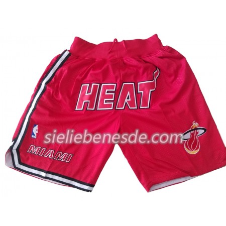 NBA Miami Heat Rot Herren Tasche Kurze Hose Swingman